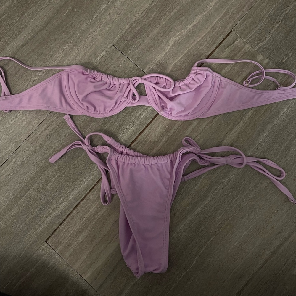 Lavender Target cupped bathing suit set
